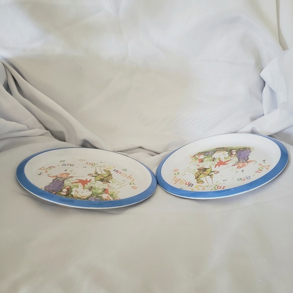 Department 56 Holly Hobbie Melamine Plates You Are My Sunshine Animal Band 8.5" - Picture 3 of 6